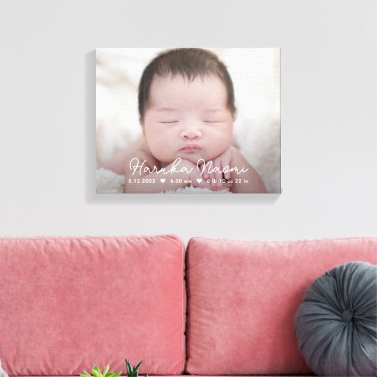 Eenvoudig Sweet Baby Nursery Wrapped Canvas Art (Insitu (Woonkamer))