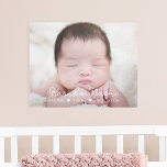 Eenvoudig Sweet Baby Nursery Wrapped Canvas Art<br><div class="desc">Bewaar de kostbare momenten met een gepersonaliseerd wanddecor. Het is een geweldig cadeau! Ontworpen door: Berry Berry Sweet. Bezoek onze website op berryberrysweet.com voor meer informatie over ons en onze volledige productlijnen.</div>