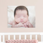 Eenvoudig Sweet Baby Nursery Wrapped Canvas Art Afdruk<br><div class="desc">Bewaar de kostbare momenten met een gepersonaliseerd wanddecor. Het is een geweldig cadeau! Ontworpen door: Berry Berry Sweet. Bezoek onze website op berryberrysweet.com voor meer informatie over ons en onze volledige productlijnen.</div>