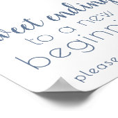 Eenvoudig Sweet Ending Nieuw Begin | Dusty Blue Poster (Hoek)