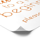 Eenvoudig Sweet Ending Nieuw Begin | HERFST SINAAS Poster (Hoek)