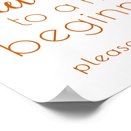 Eenvoudig Sweet Ending Nieuw Begin | HERFST SINAAS Poster (Hoek)