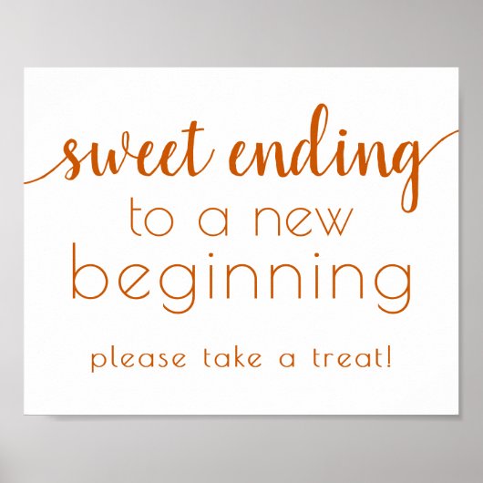Eenvoudig Sweet Ending Nieuw Begin | HERFST SINAAS Poster (Voorkant)