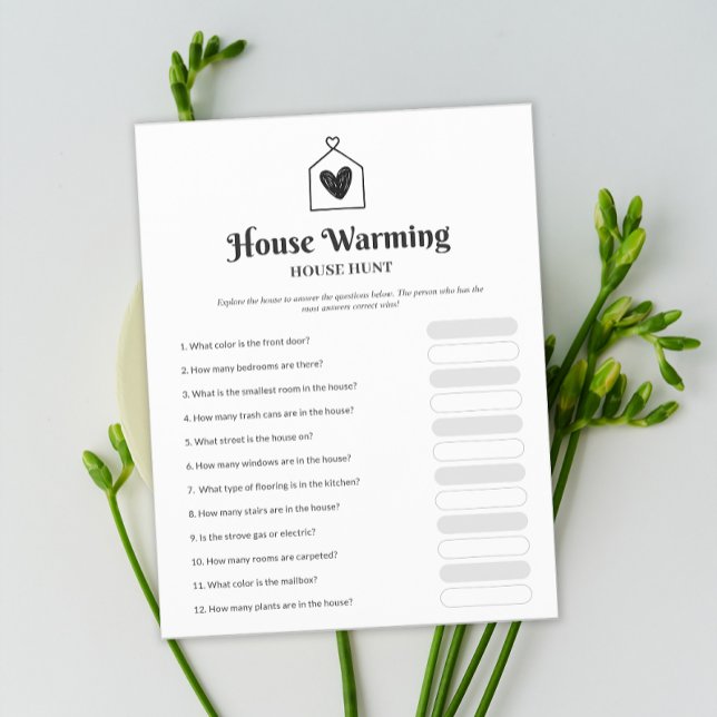 Eenvoudig Sweet Heart House Warming Party Game (Simple Sweet Heart House Warming Party Game)