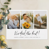 Eenvoudig Sweet Multi Photo Collage Elopement Wedd Aankondiging