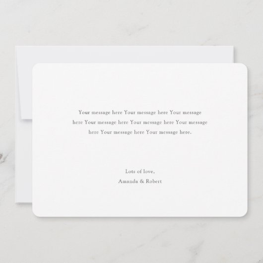 Eenvoudig Sweet Multi Photo Collage Elopement Wedd Aankondiging (Achterkant)