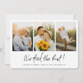 Eenvoudig Sweet Multi Photo Collage Elopement Wedd Aankondiging (Voorkant)