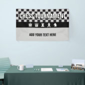 Eenvoudig Symbolen - CHESSMEN + uw ideeën Spandoek (Beurs)