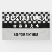 Eenvoudig Symbolen - CHESSMEN + uw ideeën Spandoek (Horizontaal)