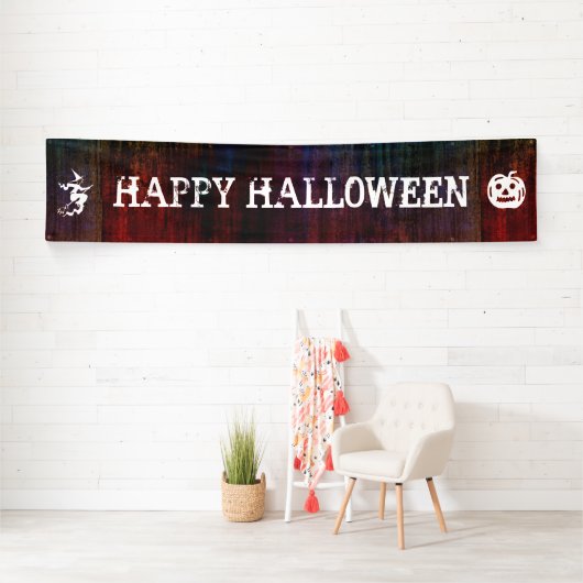 Eenvoudig Symbolen — heks en pompoen Spandoek (Insitu)