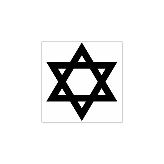 Eenvoudig Symbolen/pictogrammen - DAVID STAR + ide Rubberstempel (Afrduk)