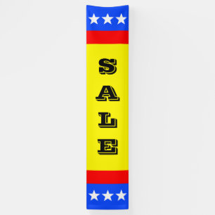 Eenvoudig symbolen - volledige sterren + jouw teks spandoek
