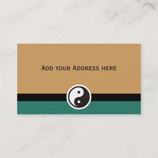 Eenvoudig Symbolen - Yin & Yang + jouw tekst en id Visitekaartje (Achterkant)