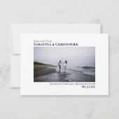 Eenvoudig Symmetrie Modern Minimalist Photo Wedden Save The Date (Voorkant)