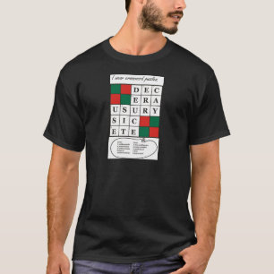 Eenvoudig T-shirt met uniek ontwerp voor crossword