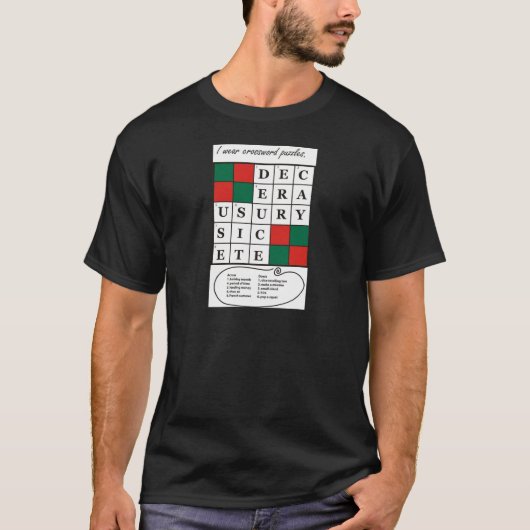 Eenvoudig T-shirt met uniek ontwerp voor crossword (Voorkant)