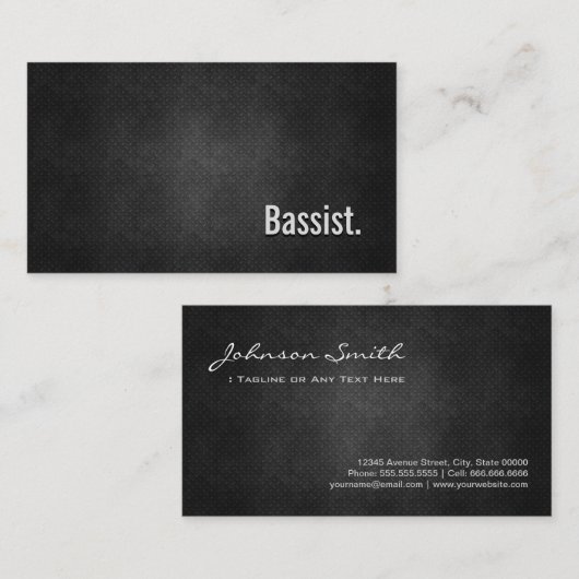 Eenvoudig taalgebruik in zwart-wit visitekaartje (Voorkant / Achterkant)