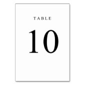 Eenvoudig tabelnummer - 10 kaart (Voorkant)