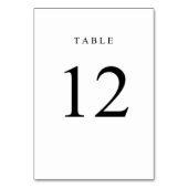 Eenvoudig tabelnummer - 12 kaart (Voorkant)