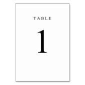 Eenvoudig tabelnummer - 1 kaart (Voorkant)