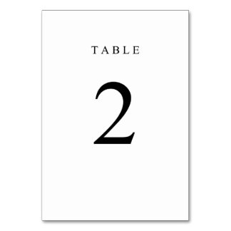 Eenvoudig tabelnummer - 2 kaart