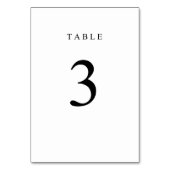 Eenvoudig tabelnummer - 3 kaart (Voorkant)