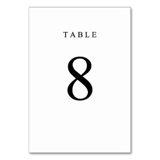Eenvoudig tabelnummer - 8 kaart