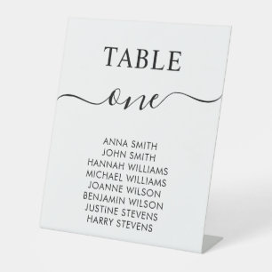 Eenvoudig tabelnummer van de expeditietabel voor b reclamebord met voetstuk