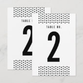 EENVOUDIG TAFELNUMMER modern driehoek patroon zwar (Voorkant / Achterkant)