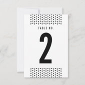 EENVOUDIG TAFELNUMMER modern driehoekpatroon zwart (Voorkant)