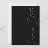 Eenvoudig Tan Zwart Modern Handgeschreven Script Save The Date (Achterkant)