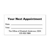 Eenvoudig tandheelkundig kantoor Uw volgende benoe Zelfinktende Stempel (Design)