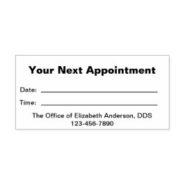 Eenvoudig tandheelkundig kantoor Uw volgende benoe Zelfinktende Stempel