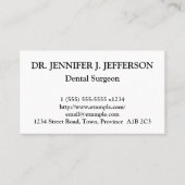 Eenvoudig tandheelkundig Visitekaartje (Voorkant)