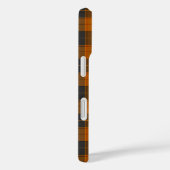 Eenvoudig tartan-patroon in donker oranje Case-Mate iPhone case (Achterkant / Rechts)