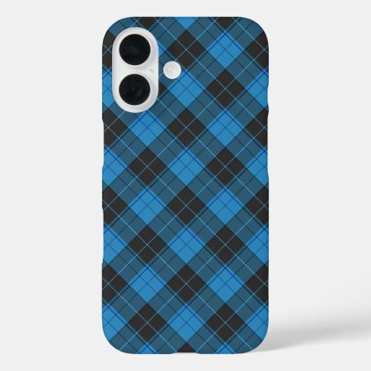 Eenvoudig tartan-patroon in donkerblauw Case-Mate iPhone case (Achterkant)