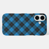 Eenvoudig tartan-patroon in donkerblauw Case-Mate iPhone case (Achterkant (horizontaal))