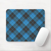 Eenvoudig tartan-patroon in donkerblauw.. muismat (Met muis)