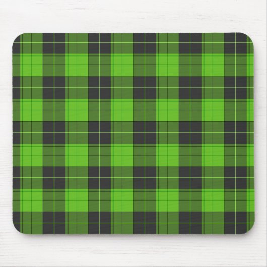 Eenvoudig tartan-patroon in donkergroen muismat (Voorkant)