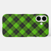 Eenvoudig tartan-patroon in donkergroene diagonaal Case-Mate iPhone case (Achterkant (horizontaal))