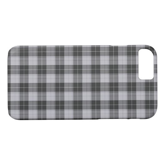 Eenvoudig tartan-patroon in grijs Case-Mate iPhone case (Achterkant (Horizontaal))