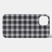 Eenvoudig tartan-patroon in grijs Case-Mate iPhone case (Achterkant (horizontaal))