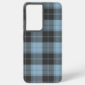 Eenvoudig tartan-patroon in lichtblauw samsung galaxy hoesje (Achterkant)