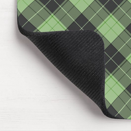 Eenvoudig tartan-patroon in lichtgroen muismat (Hoek)