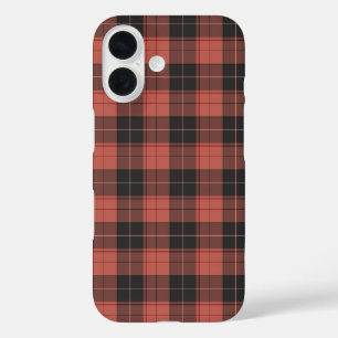 Eenvoudig tartan-patroon in rood iPhone 16 hoesje