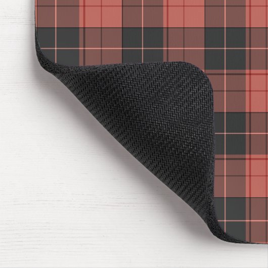 Eenvoudig tartan-patroon in rood muismat (Hoek)