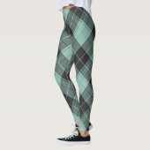 Eenvoudig tartan-patroon in turkooise leggings (Links)