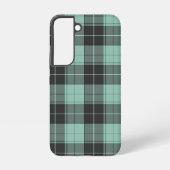 Eenvoudig tartan-patroon in turkooise samsung galaxy hoesje (Achterkant)