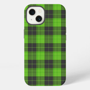 Eenvoudig tartanpatroon in donkergroen iPhone 13 hoesje