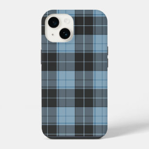 Eenvoudig tartanpatroon in lichtblauw iPhone 14 hoesje